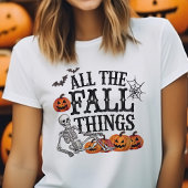 すべての秋事可愛い面白いハロウィーン トライブレンドTシャツ