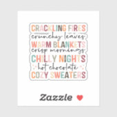 すべての秋感じビニルステッカー シール (シート)