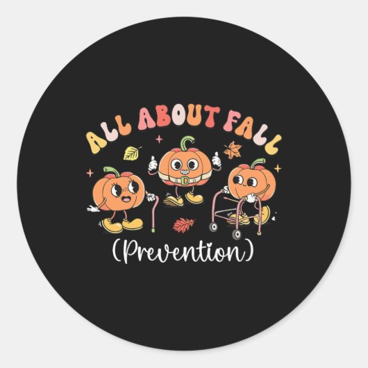 すべての秋防止ハロウィーン ラウンドシール (正面)