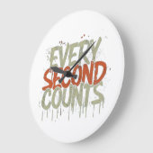 すべての秒数、壁時計 ラージ壁時計 (傾斜)