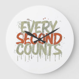 すべての秒数、壁時計 ラージ壁時計