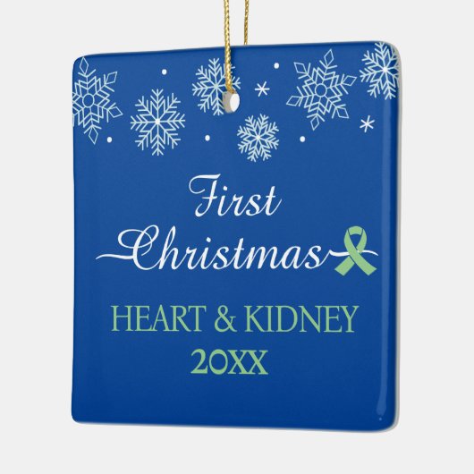 すべての移植初めてのクリスマススノーフレークカスタム セラミックオーナメント (左)