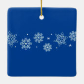すべての移植初めてのクリスマススノーフレークカスタム セラミックオーナメント (裏面)