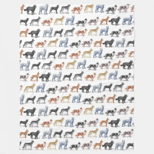 すべての種類の犬 フリースブランケット