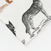 すべての種類の犬 フリースブランケット (角)