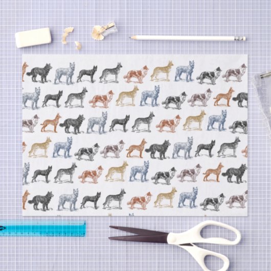 すべての種類の犬 薄葉紙 (クラフト)