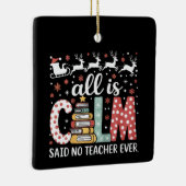 すべての穏やかな言った先生クリスマスペンシルの木 セラミックオーナメント (右)