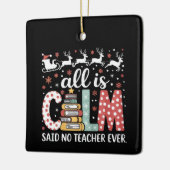 すべての穏やかな言った先生クリスマスペンシルの木 セラミックオーナメント (左)