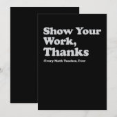 すべての算数感謝していの先生を表示 招待状 (正面/裏面)