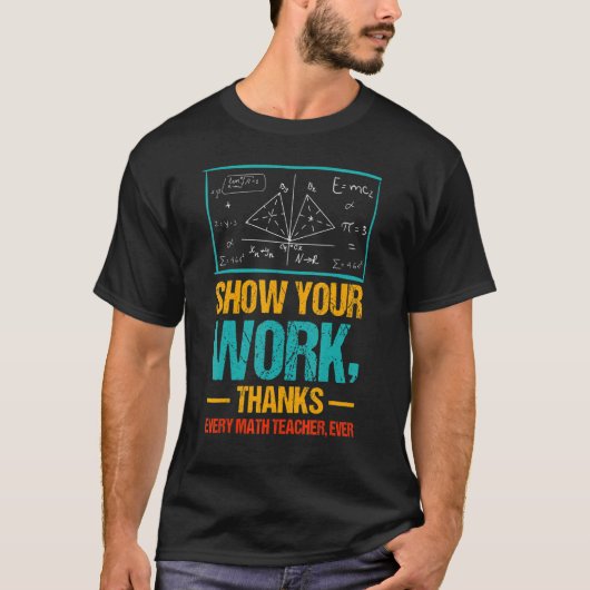 すべての算数感謝していの先生を表示 Tシャツ (正面)