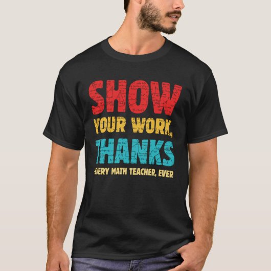 すべての算数感謝してい先生を表示する Tシャツ (正面)