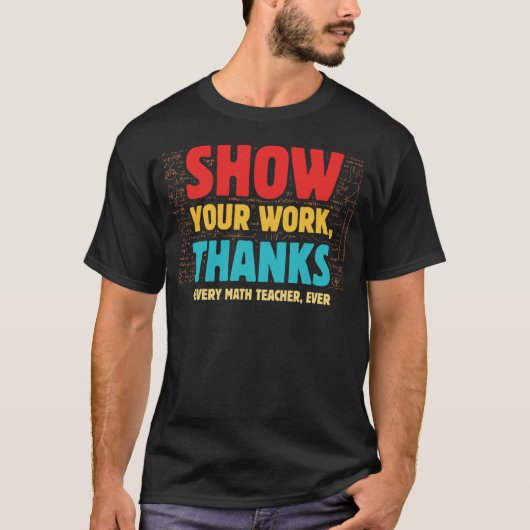 すべての算数感謝してい先生を表示する Tシャツ (正面)
