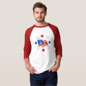 すべての米国の旗および星 Tシャツ (正面フル)