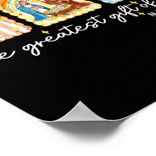 すべての素晴らしクリスマスの出生イエスのための贈り物 ポスター (角)