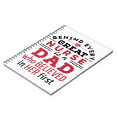 すべての素晴らしナースの背後にはパパ信じ ノートブック (左側)