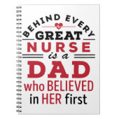 すべての素晴らしナースの背後にはパパ信じ ノートブック (正面)
