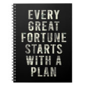 すべての素晴らしフォーチュンやる気を起こさせる引用文 ノートブック (正面)