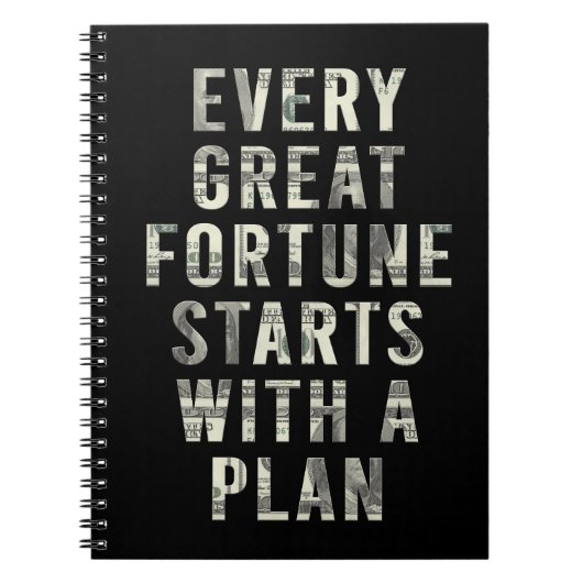 すべての素晴らしフォーチュンやる気を起こさせる引用文 ノートブック (正面)