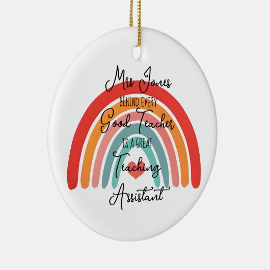 すべての素晴らし先生はTAのア素晴らしイド教えだ セラミックオーナメント (右)