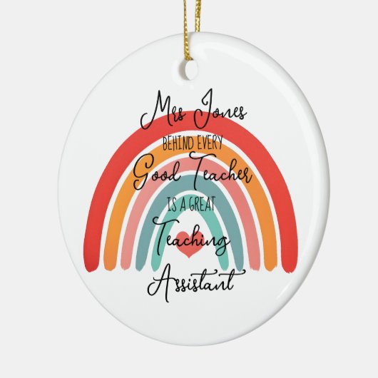 すべての素晴らし先生はTAのア素晴らしイド教えだ セラミックオーナメント (左)