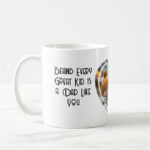 すべての素晴らし子供の後ろにパパIのカスタム写真 コーヒーマグカップ (左)