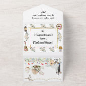 すべての素朴な結婚式の招待 オールインワン招待状 (外側)