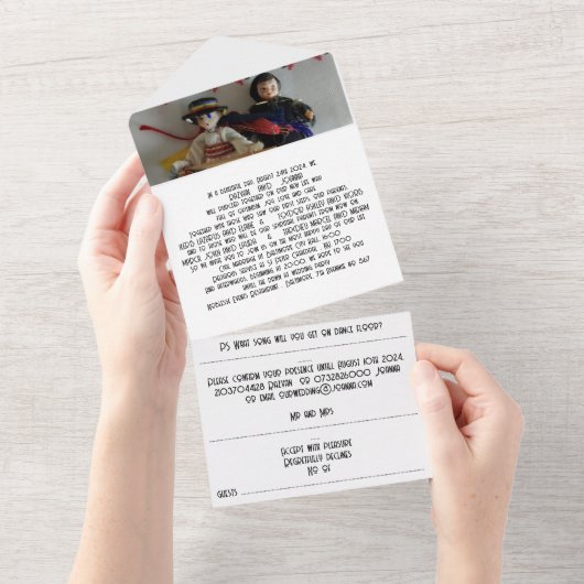 すべての結婚式の招待 オールインワン招待状 (貼ってはがせる)