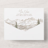 すべての結婚式の招待 オールインワン招待状 (裏面)