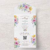 すべての結婚式の招待 オールインワン招待状 (内側)