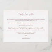 すべての結婚LGBTバラ金ゴールド効果枝の写真 箔招待状 (裏面)