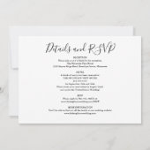 すべての緑のフローラ写真結婚 招待状 (裏面)