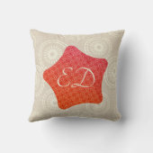 すべての織り目加工の一見はイニシャルの明るい星を加えます クッション (裏面)