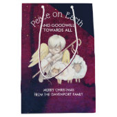すべての羊飼いに対する地上の平和と親善 ミディアムペーパーバッグ (正面)