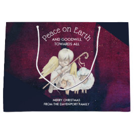 すべての羊飼いに対する地上の平和と親善 ラージペーパーバッグ