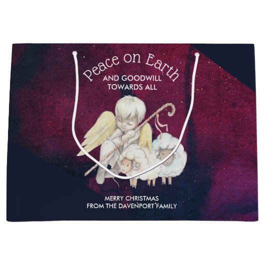 すべての羊飼いに対する地上の平和と親善 ラージペーパーバッグ (正面)