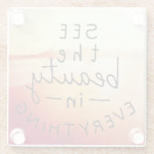 すべての美しいを見て下さい ガラスコースター (裏面)