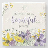 すべての美しい- Ecc 3:11 ストーンコースター (正面)