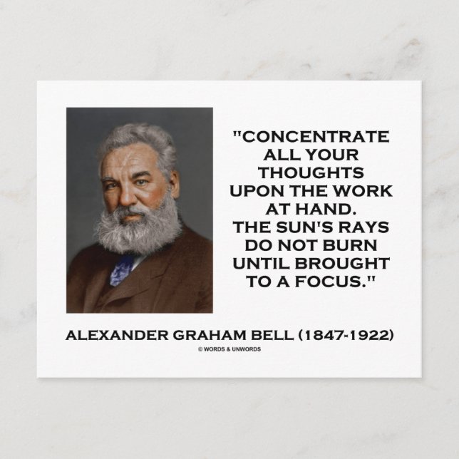 すべての考えを手元の仕事に集中させる (正面)