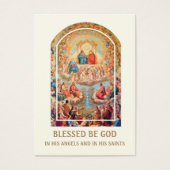 すべての聖人の日祈りの言葉伝統的神聖カード (正面)