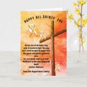すべての聖人イブ詩クリスチャン・ハロウィーン カード (黄色い花)