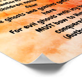 すべての聖人イブ詩クリスチャン・ハロウィーン ポスター (角)