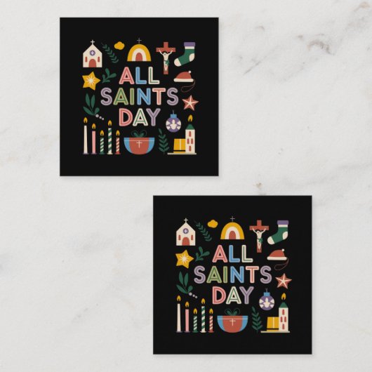 すべての聖人祝の日が意味のある日 スクエア名刺 (正面/裏面)