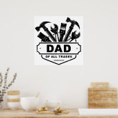 すべての職業のパパ-ヴィンテージメンズハンディマンズツール ポスター (キッチン)