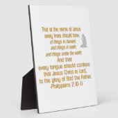 すべての膝が弓を引く フォトプラーク (側面)