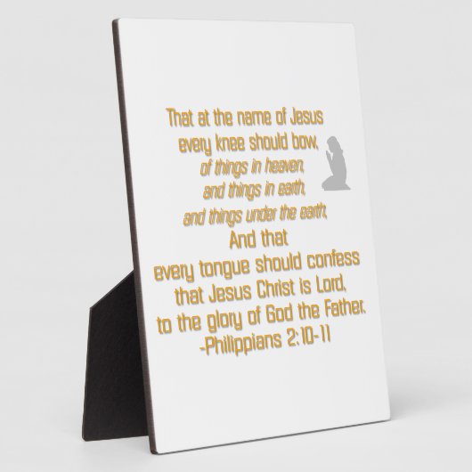 すべての膝が弓を引く フォトプラーク (側面)