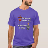 すべての膝は屈する Tシャツ (正面)