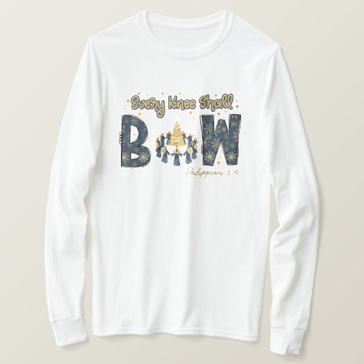 すべての膝は屈する Tシャツ (デザイン正面)