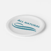 すべての自然ミニマルエコフレンドリーデザインのティール(緑がかった色) ペーパープレート (アングル)