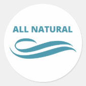 すべての自然ミニマルエコフレンドリーデザインのティール（緑がかった色） ラウンドシール (正面)