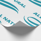 すべての自然ミニマルエコフレンドリーデザインのティール(緑がかった色) ラッピングペーパー